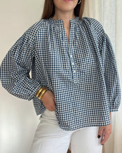 Charger l&#39;image dans la galerie, BLOUSE EMMIE BLEU MARINE