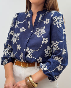 CHEMISE ELÉA BLEU MARINE