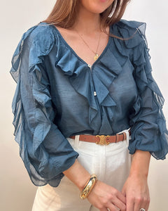 BLOUSE EMMA BLEU MARINE