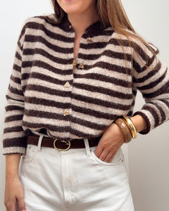 GILET ANGÈLE MARRON