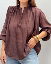 Charger l&#39;image dans la galerie, BLOUSE ELSIE MARRON