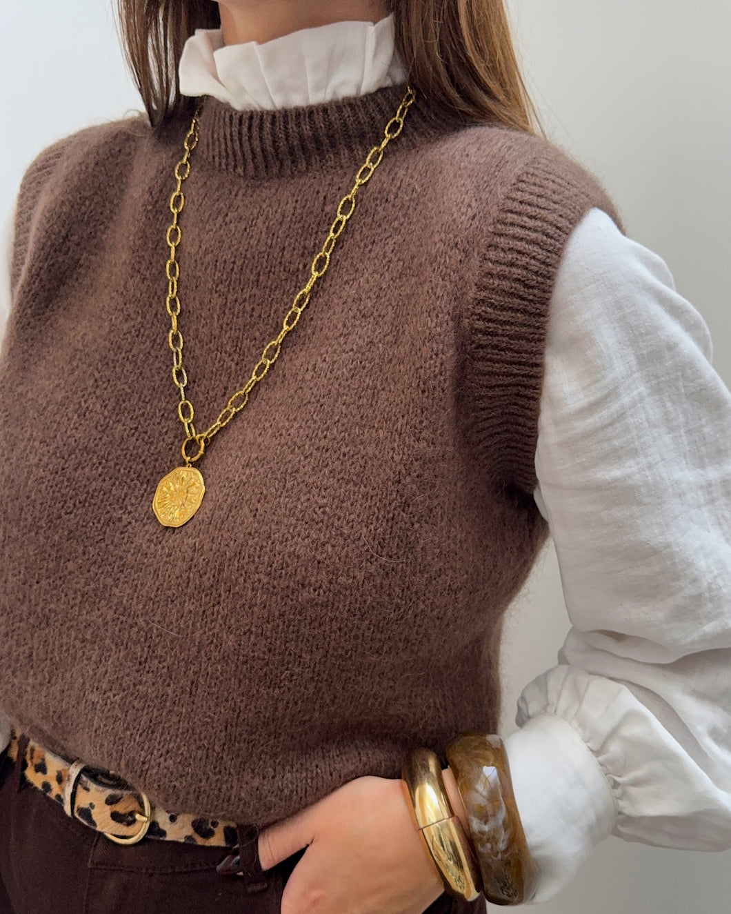 PULL GAELLE MARRON