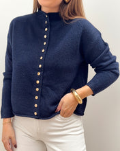 Charger l&#39;image dans la galerie, GILET BLOSSOM BLEU MARINE