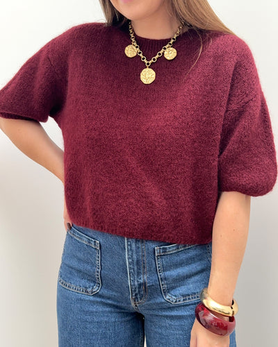 PULL JADE BORDEAUX