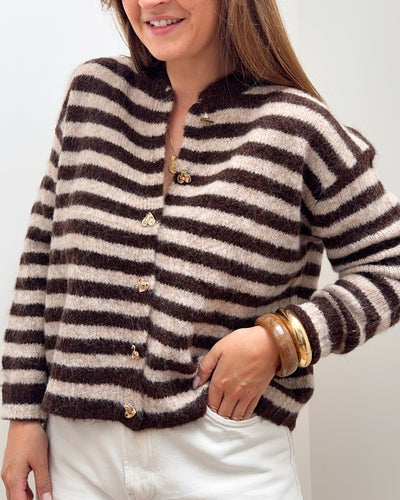 GILET ANGÈLE MARRON