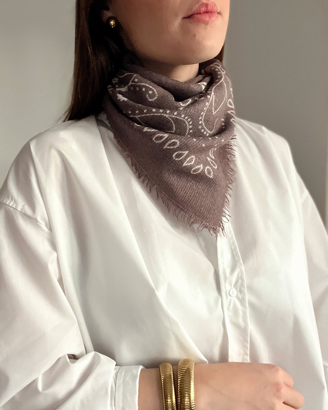 FOULARD BANDANA MARRON