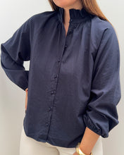 Charger l&#39;image dans la galerie, CHEMISE JEANNETTE BLEU MARINE