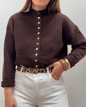 Charger l&#39;image dans la galerie, GILET BLOSSOM MARRON