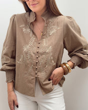 Charger l&#39;image dans la galerie, BLOUSE CARMEN TAUPE