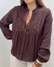 Charger l&#39;image dans la galerie, BLOUSE LOUISA MARRON