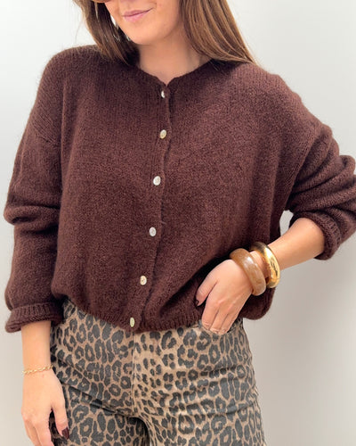 GILET JUSTINE MARRON