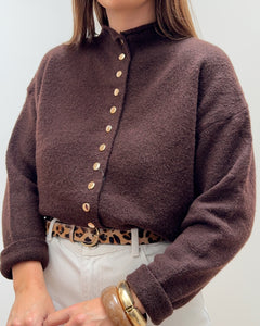 GILET BLOSSOM MARRON