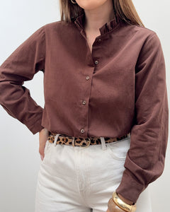 CHEMISE ADÉLAÏDE MARRON