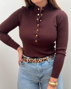PULL HORTENSE MARRON