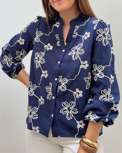 CHEMISE ELÉA BLEU MARINE