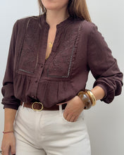 Charger l&#39;image dans la galerie, BLOUSE LOUISA MARRON