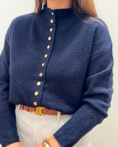 GILET BLOSSOM BLEU MARINE