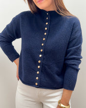 Charger l&#39;image dans la galerie, GILET BLOSSOM BLEU MARINE