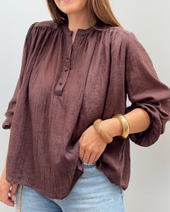 BLOUSE ELSIE MARRON