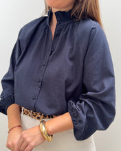 Charger l&#39;image dans la galerie, CHEMISE JEANNETTE BLEU MARINE