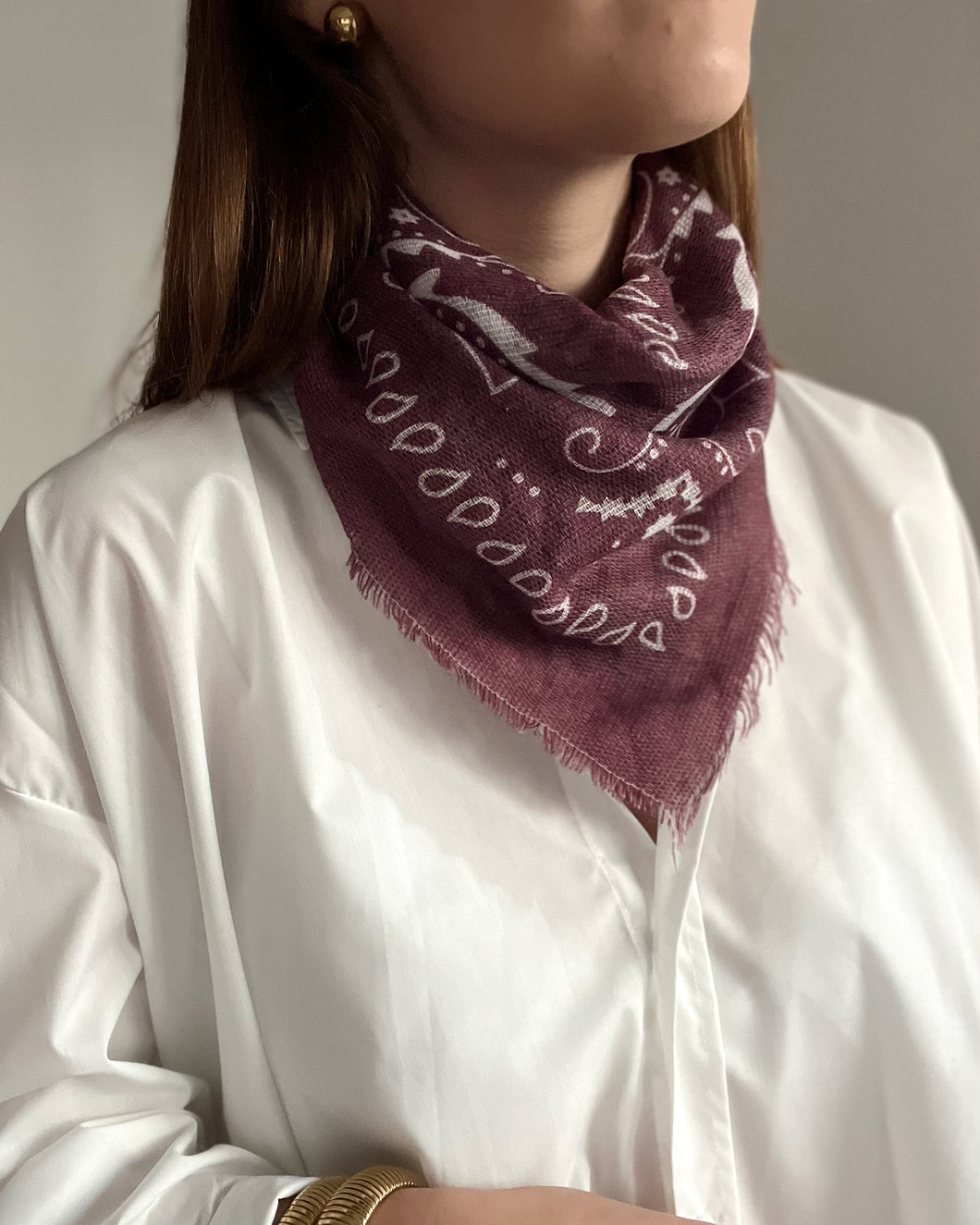 FOULARD BANDANA BORDEAUX