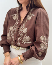 Charger l&#39;image dans la galerie, BLOUSE CARMEN MARRON