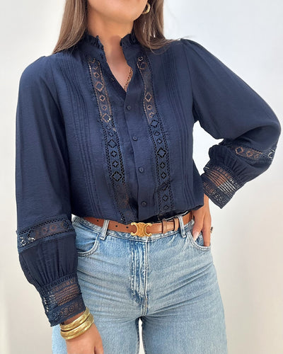 CHEMISE ALISA BLEU MARINE