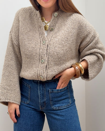 GILET LENA TAUPE