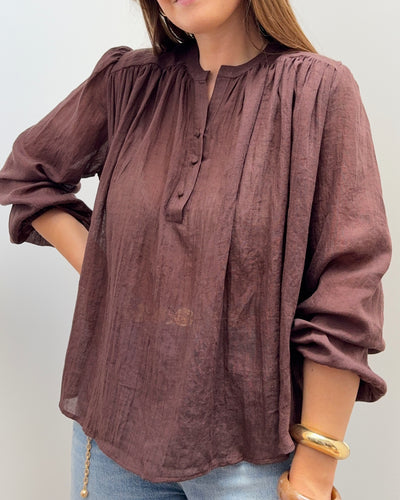 BLOUSE ELSIE MARRON