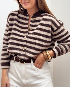 GILET ANGÈLE MARRON