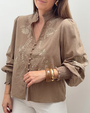 Charger l&#39;image dans la galerie, BLOUSE CARMEN TAUPE