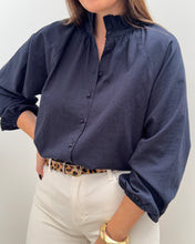 Charger l&#39;image dans la galerie, CHEMISE JEANNETTE BLEU MARINE