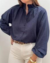 Charger l&#39;image dans la galerie, CHEMISE JEANNETTE BLEU MARINE