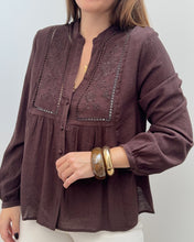 Charger l&#39;image dans la galerie, BLOUSE LOUISA MARRON