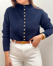 Charger l&#39;image dans la galerie, GILET BLOSSOM BLEU MARINE