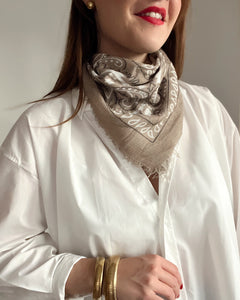 FOULARD BANDANA TAUPE