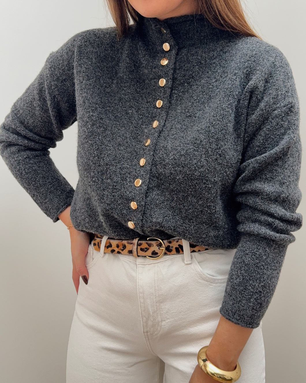 GILET BLOSSOM GRIS