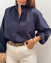 Charger l&#39;image dans la galerie, CHEMISE JEANNETTE BLEU MARINE