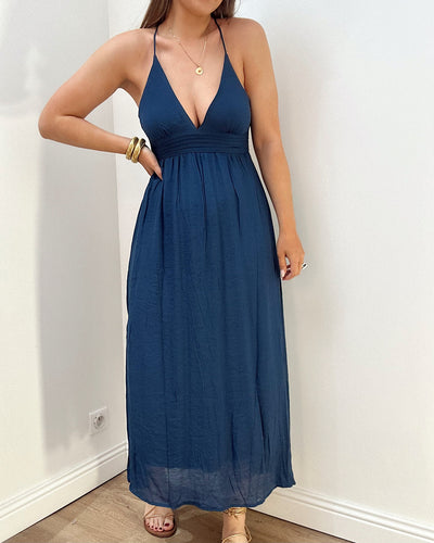ROBE AURÉLIE BLEU MARINE