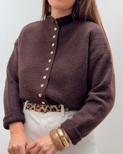 GILET BLOSSOM MARRON