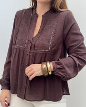 Charger l&#39;image dans la galerie, BLOUSE LOUISA MARRON