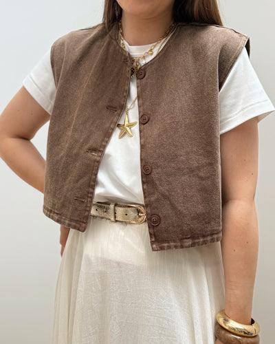 VESTE CELESTINA MARRON