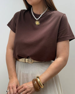 TEE-SHIRT LEORA MARRON