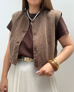 VESTE CELESTINA MARRON