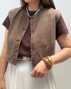 VESTE CELESTINA MARRON