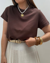 Charger l&#39;image dans la galerie, TEE-SHIRT LEORA MARRON