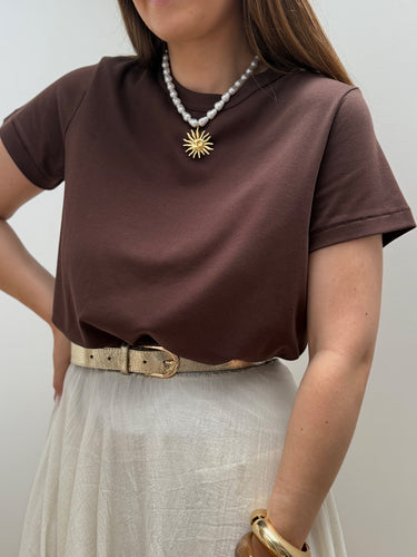 TEE-SHIRT LEORA MARRON