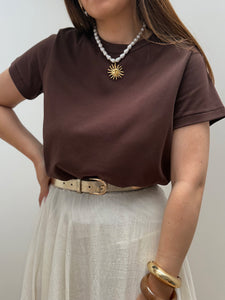 TEE-SHIRT LEORA MARRON