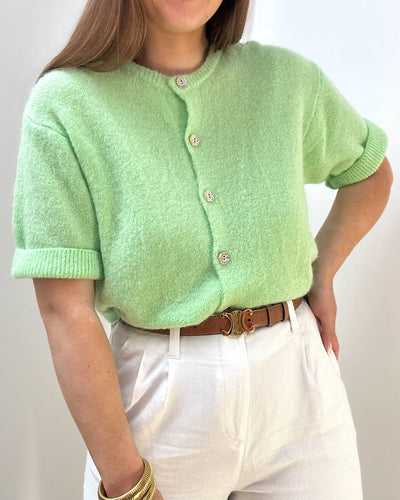 GILET JOHANNE VERT POMME
