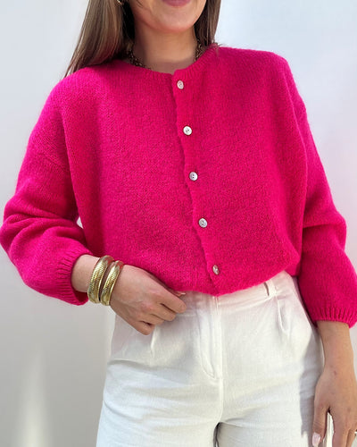 GILET JUSTINE FUSHIA